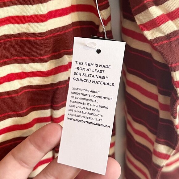 NWT BP by Nordstrom Organic Cotton Stripe Oversized Long Sleeve - S - Picture 6 of 10